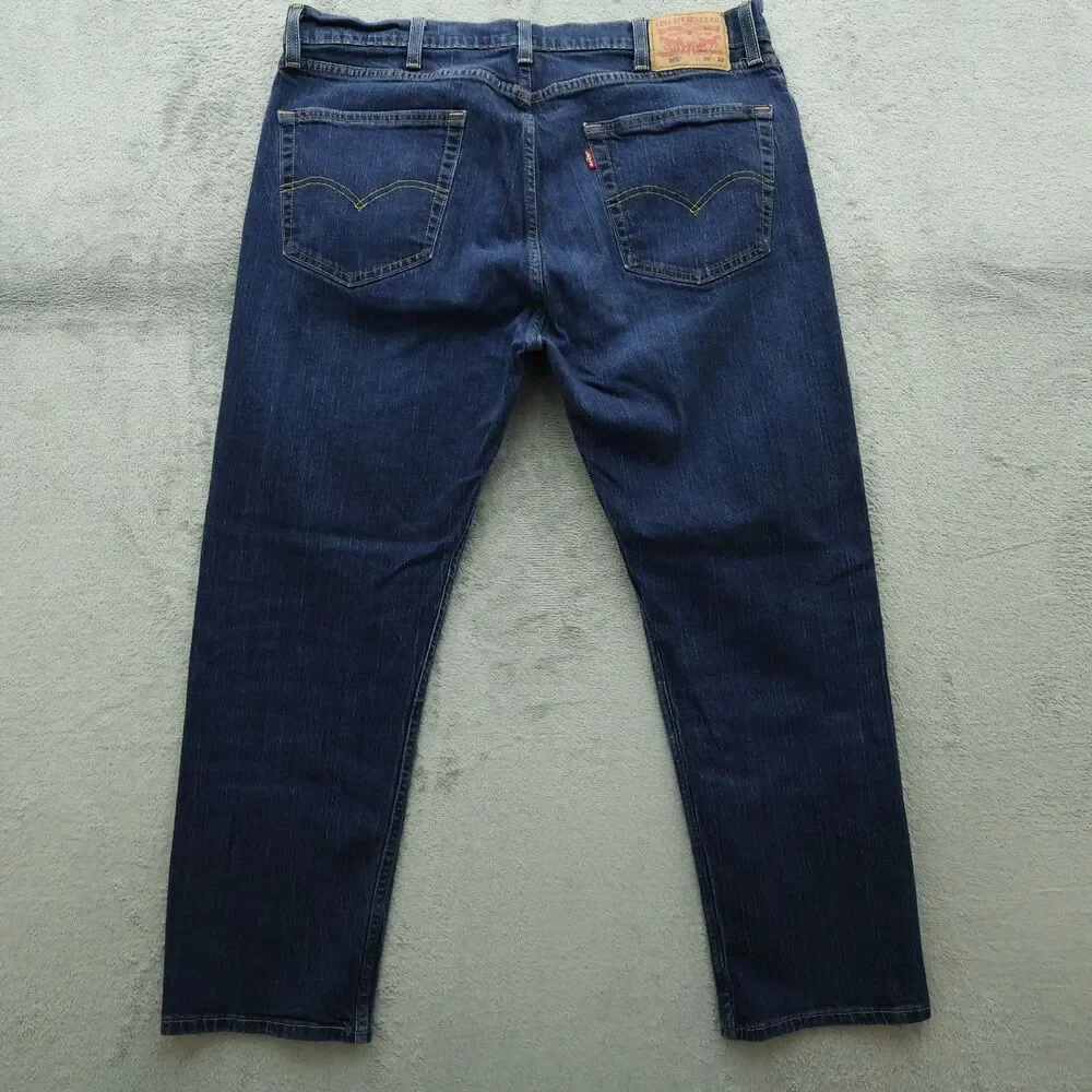 Levi's Jeans Mens 38x29 Blue 505 Straight Regular Fit Denim Dark Wash
